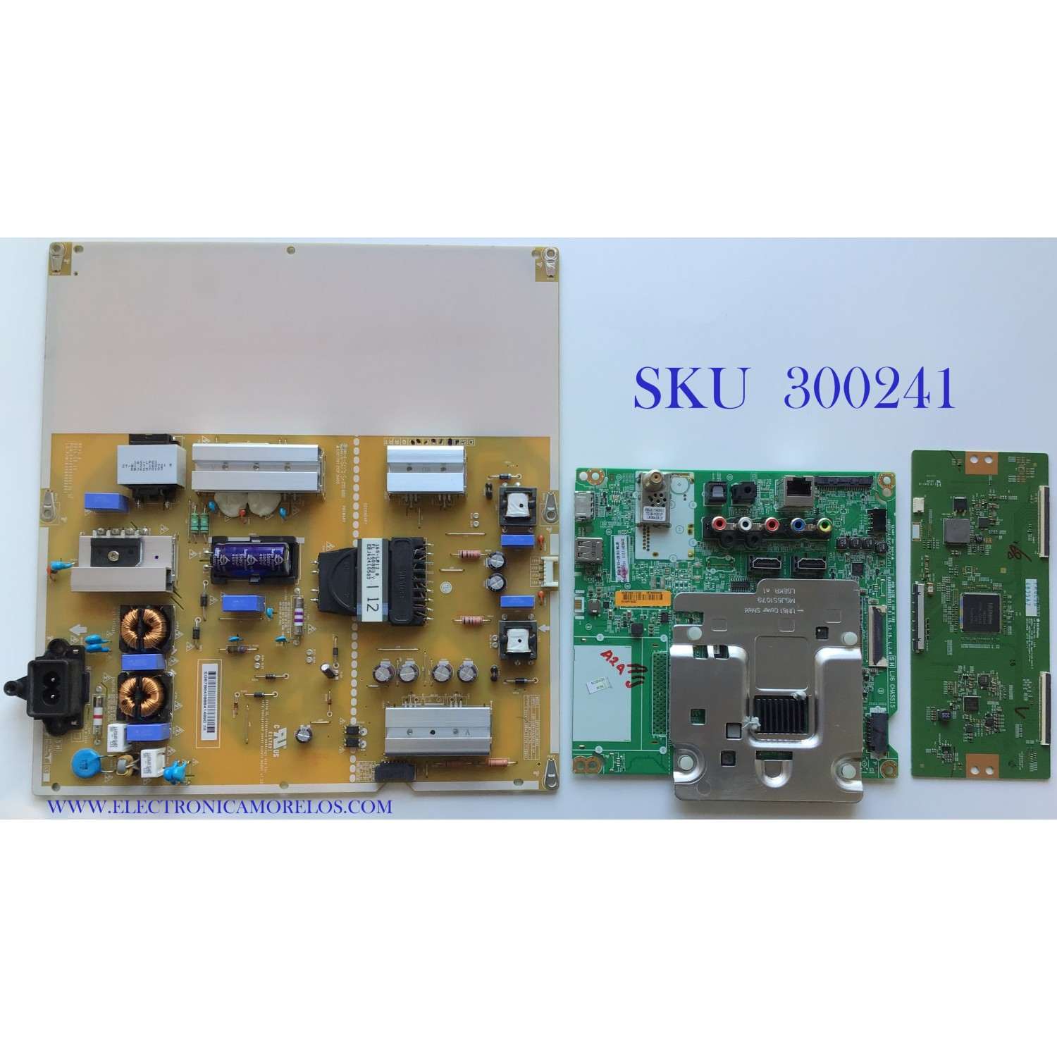 KIT DE TARJETAS PARA TV LG / MAIN EBT64235402 / EAX66882503(1.0) / FUENTE EAY64388841 / EAX66923301(1.3) / T-CON 6871L-4835A / 6870C-0600A / PANEL LC650EGE(FJ)(M3) / MODELO 65UH6150-UB.BUSWLJR